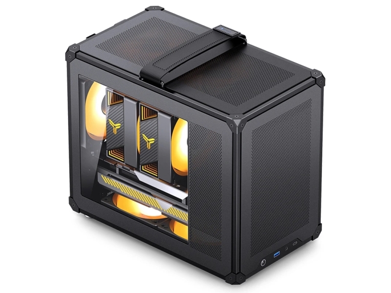 Jonsbo C6 Max, Desktop, Pc, Schwarz, Itx, Micro Atx, Stahl, Glas, 17 Cm