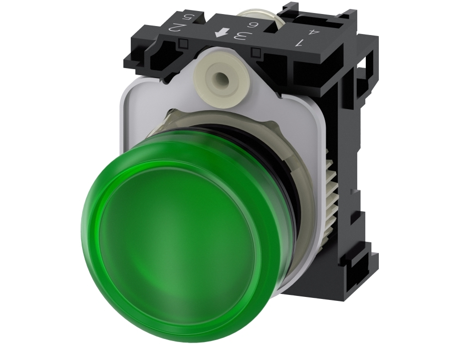 Siemens 3SU11066AA401AA0, Grøn, IP67, IP69K, 42 g, 70 mm, 70 mm, 34 mm