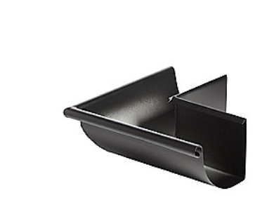 Udv.hj 90gr. Ark. 333mm - alu sort kvartrund.