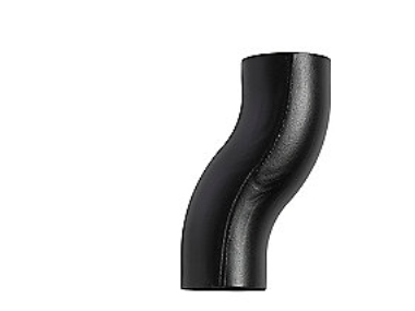 Sokkelknæ Ø80 mm - Alu sort.
