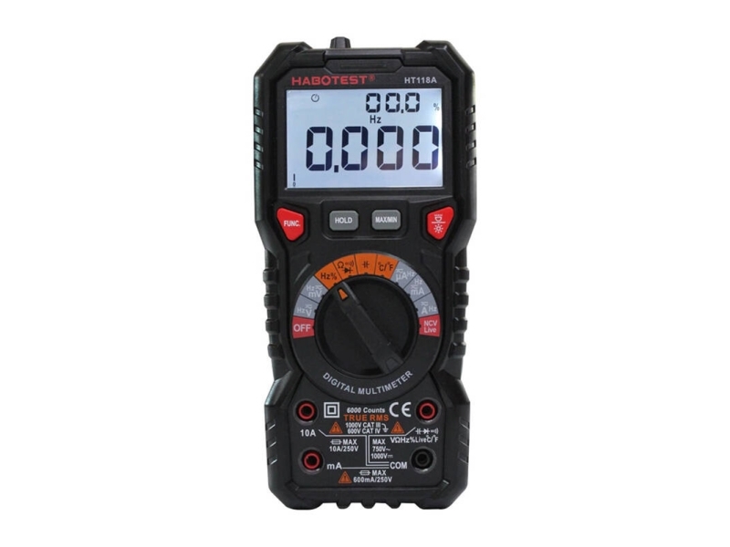 Habotest Digital Multimeter with Flashlight HT118A True RMS NCV