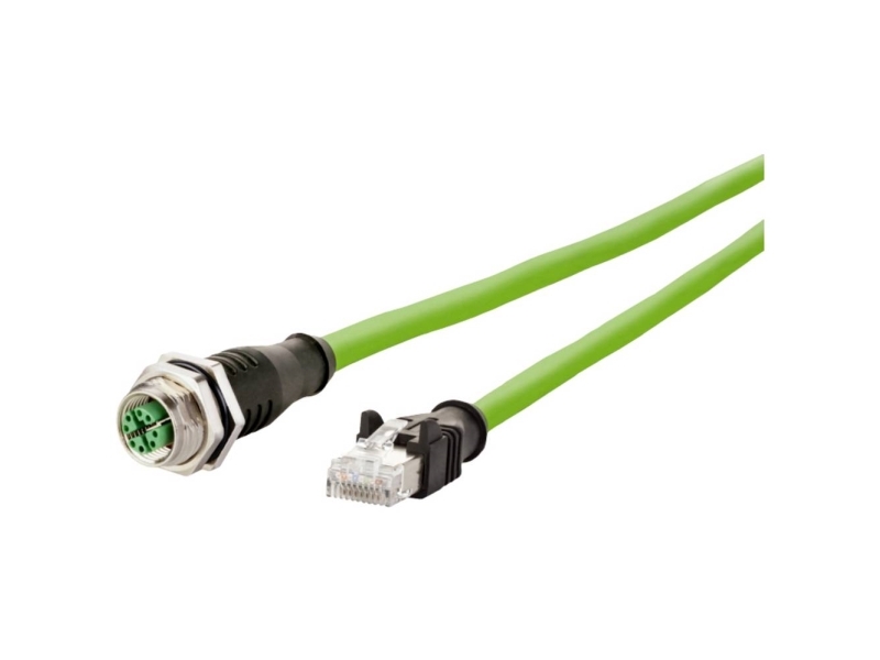 Metz Verbindungskabel M12 Buchse–Rj45 Stecker 8-Polig Codiert X Durchgang 5 M