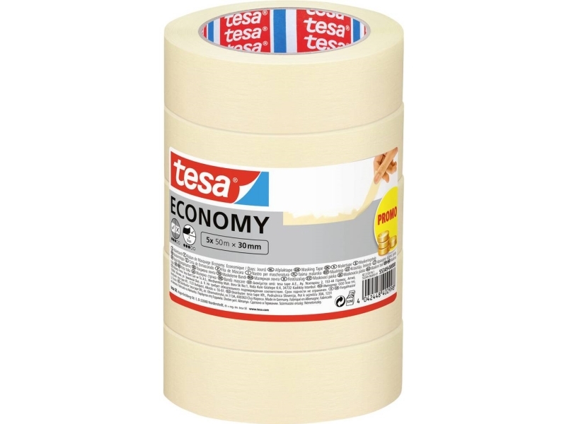 Tesa 55349-00000-01, Beige, Maskierung, Lösungsmittelbeständig, 50 M, 30 Mm, 5 Stück(E)