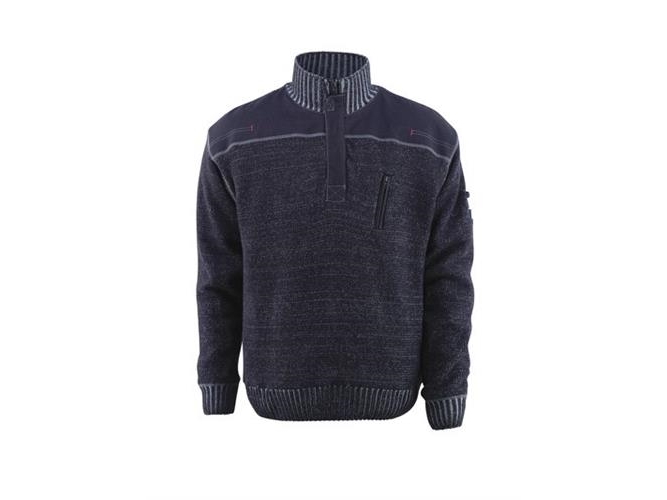 Striktrøje Naxos 50354-835 blågrå 2XL