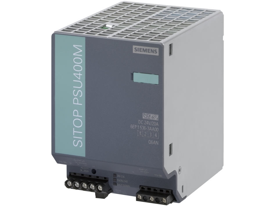 Siemens Sitop Psu400m/Dc/Dc/600V/24V/20A, 480 W, 90 Mm, 125 Mm