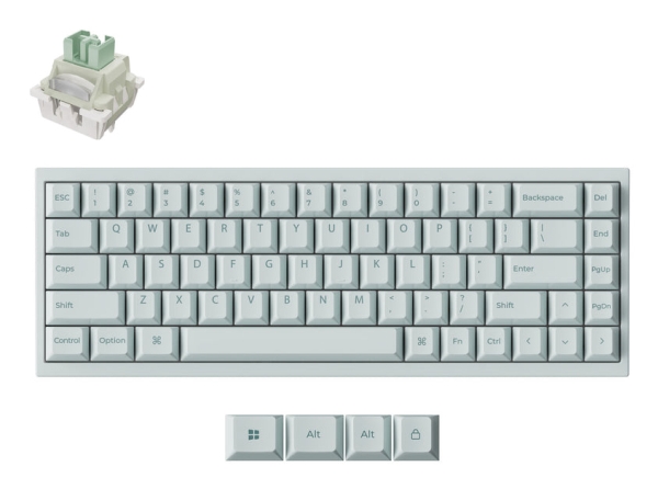 Keychron Q16 He 8K, Ledningsført, Usb, Magnetisk Tastkontakt, Qwerty, Rgb Led, Lysegrøn