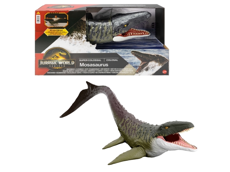 Jurassic World Super Colossal Mosasaurus, 4 År, Flerfarvet, Plast