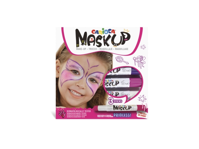 Mask Up sminkefarve stifter 3stk, prinsesse