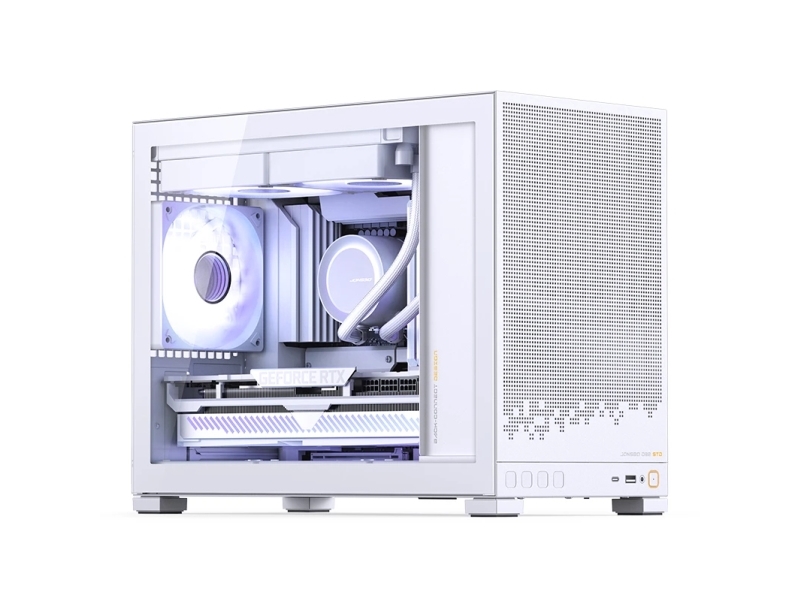 Jonsbo D32 Std, Midi Tower, Pc, Weiß, Micro Atx, Mini-Itx, Stahl, Gaming