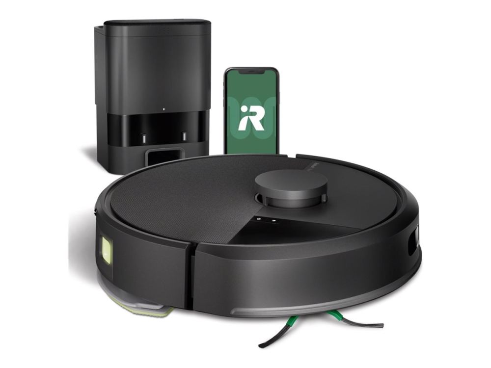 iRobot Roomba 105 Combo robotdammsugare svart WiFi våttvätt med AutoEmpty (Y351040)