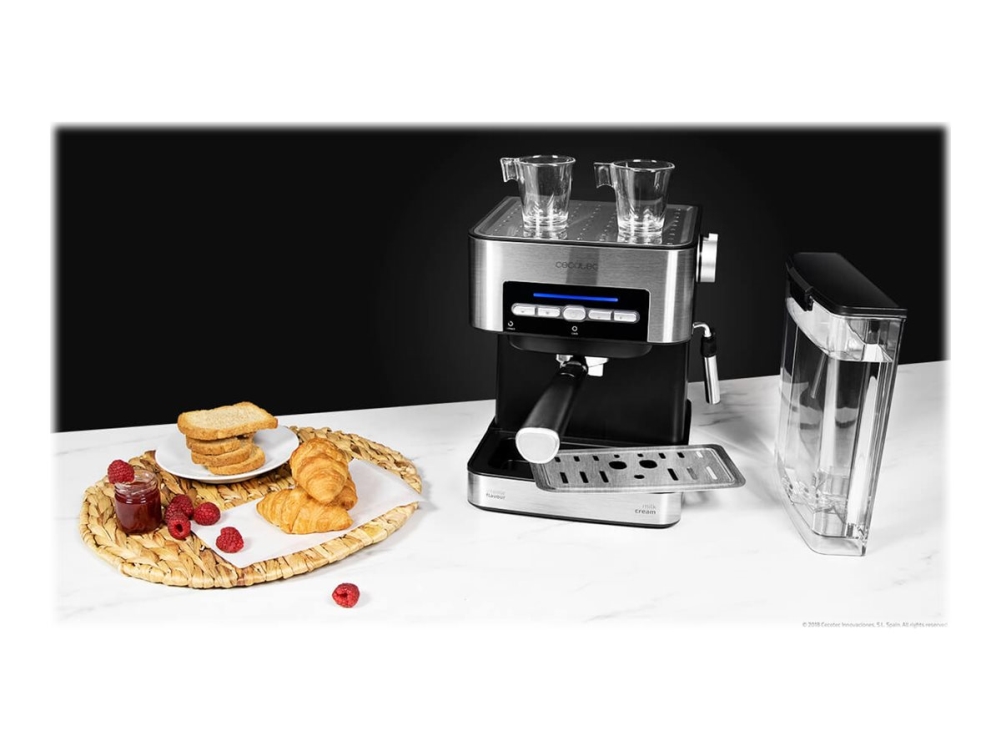 Cecotec Power Espresso 20 Matic - Kaffemaskine Med Mælkeskummer - 20 Bar