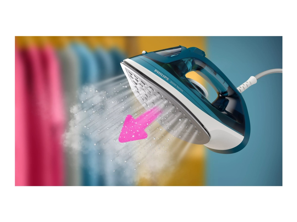 Philips 2000 Series Dst2030/90, Dampfbügeleisen, Keramik-Bügelsohle, 1,9 M, 130 G/Min, Aqua-Farbe, 25 G/Min