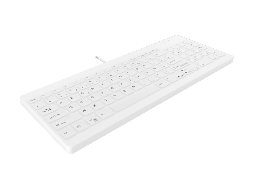 Contour Active Key Quickclean Ak-C7012 - Tastatur - Medicinsk, Hygiejnisk Design - Compact - Usb - Fransk - Hvid