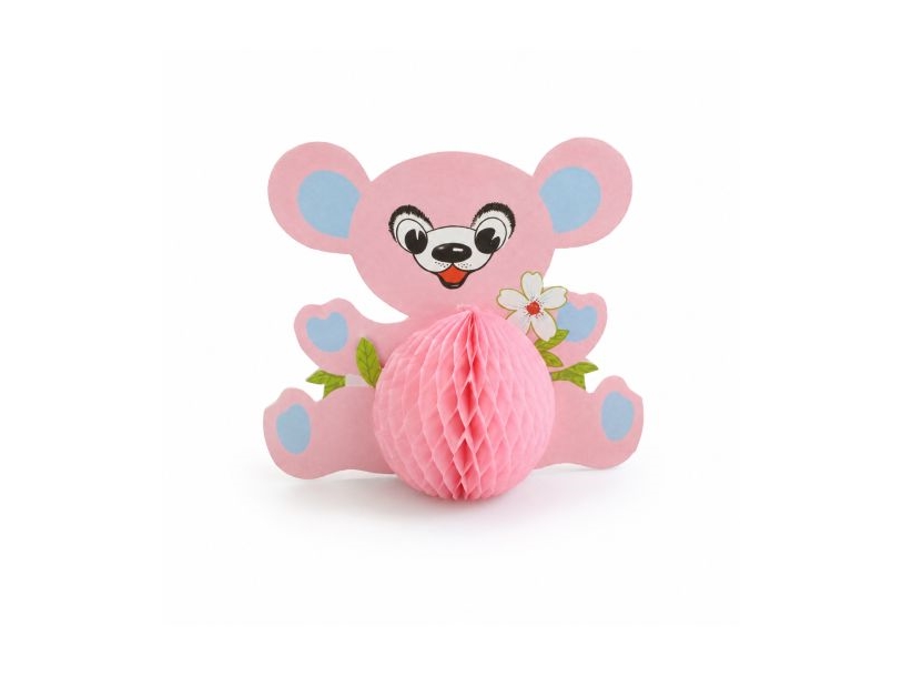Rosa Teddybären Tischdeko, 5 Stk