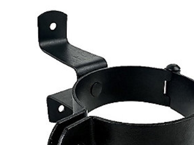 Hængselstift Ø80mm - Til træ alu sort - Sokkelhøjde 60mm.