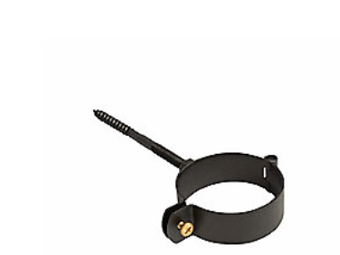 Hængselstift Ø80mm - Til mur sort alu m. gevind M8x120mm.