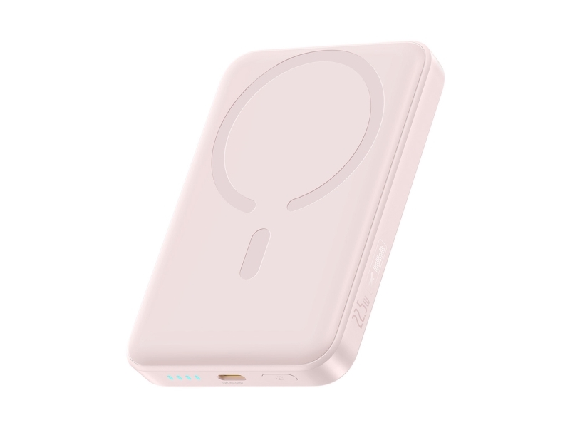 Baseus Induktions-Powerbank 10000Mah 22.5W Magsafe Mit Usb-C-Kabel 20V/3A 0,3 M – Pink (Enerfill Fm11 Ultra-Mini Magsafe)