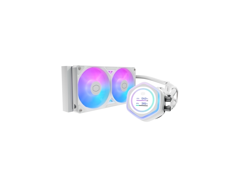 Cooler Master Masterliquid Atmos Ii Lcd, Flüssigkeitskühlung, 12 Cm, 690 Rpm, 2500 Rpm, 240,35 M³/H, Weiß