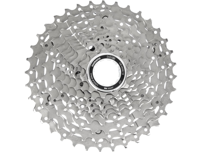 Shimano CS-HG50-10, Cykelkassette, Mountainbike, Stål, Sort, Rustfrit stål