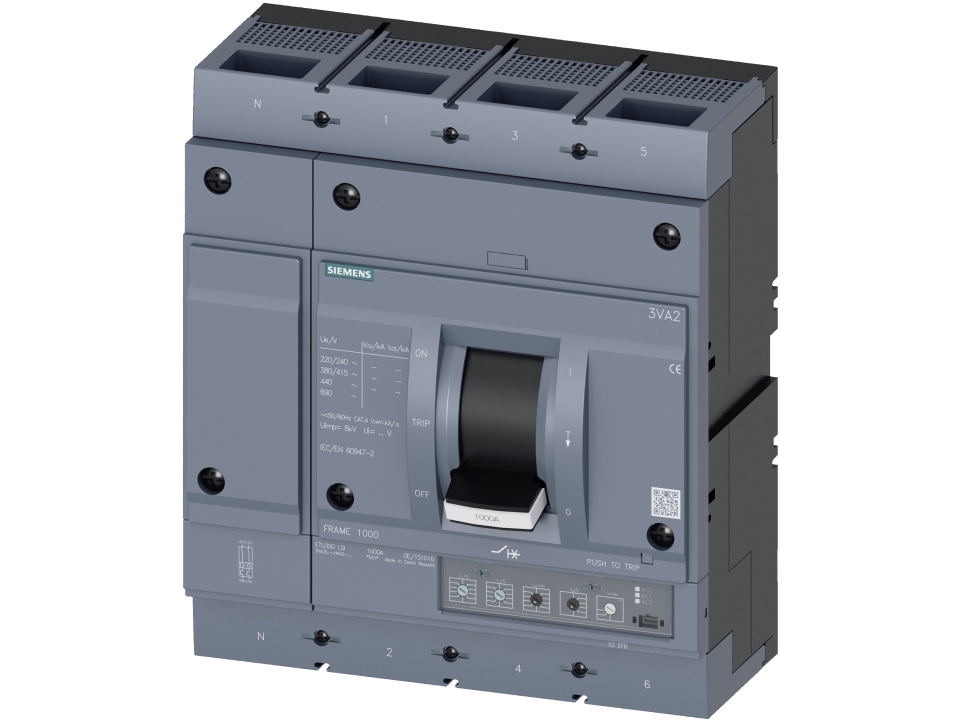 Siemens Mccb_Iec_Bg1000_630A_4P_55Ka_Etu3_Lsi, Ip40