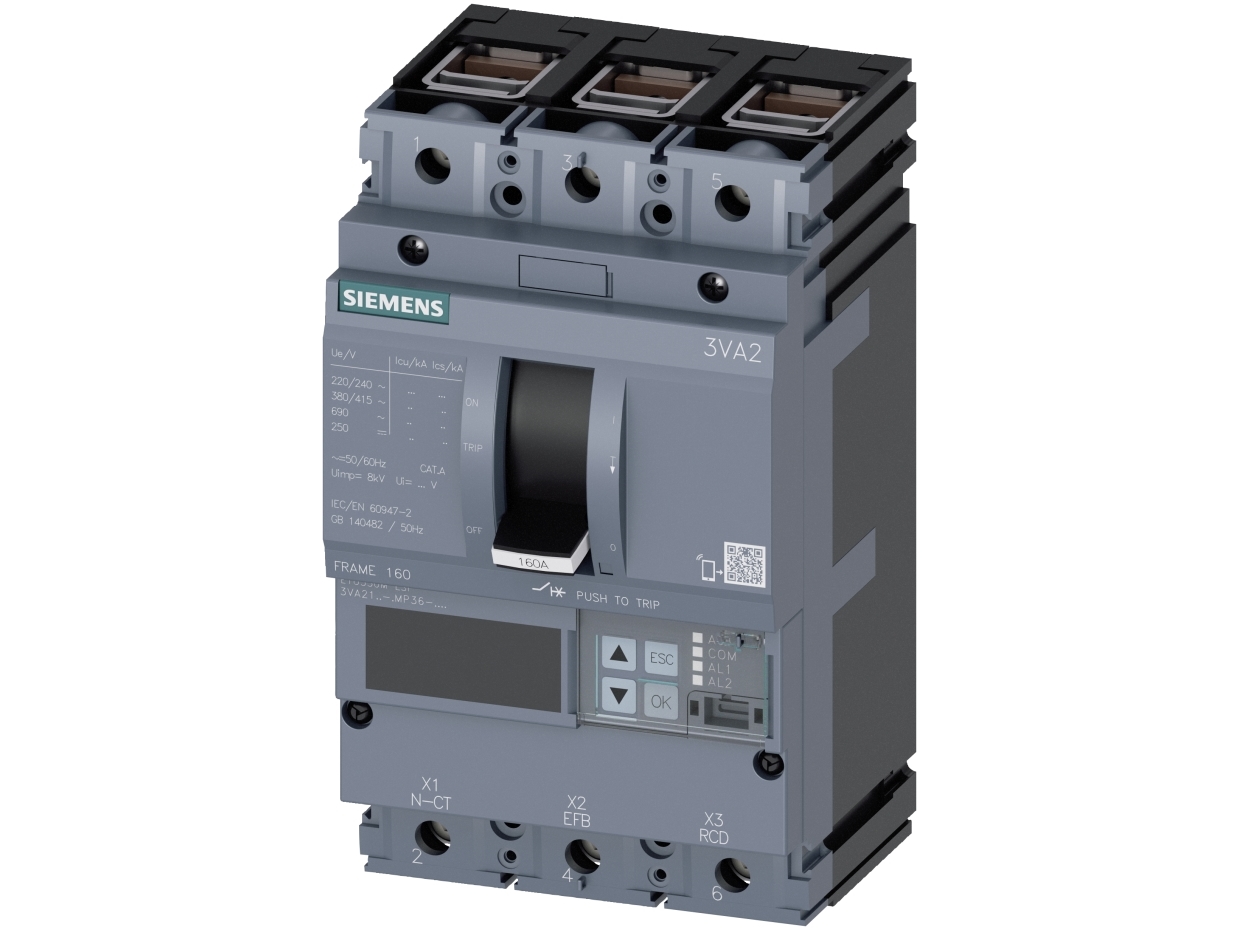 Siemens Mccb_Iec_Bg160_40A_3P_55Ka_Etu5_Lsi, Ip40