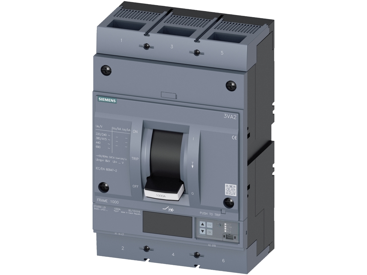 Siemens Mccb_Iec_Bg1000_630A_3P_85Ka_Etu5_Lsi, Ip40