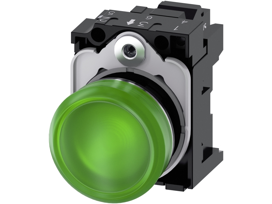 Siemens 3SU1156-6AA40-3AA0, Grøn, IP67, IP69K, 58 g, 100 mm, 50 mm, 30 mm