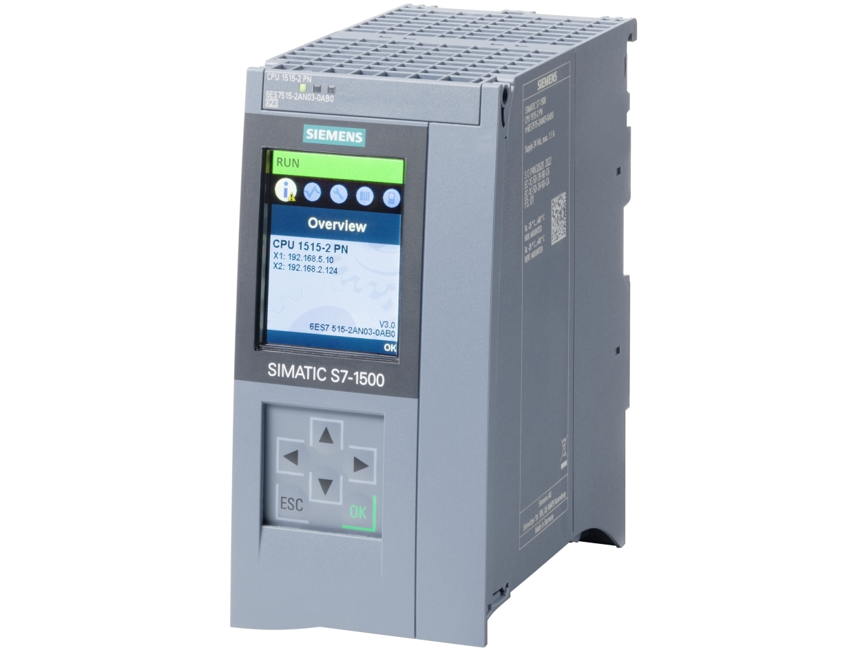 Siemens 6ES7515-2AN03-0AB0, 19,2 V, 28,8 V, grå, 1,15 A, -40 – 70 °C, 155 mm