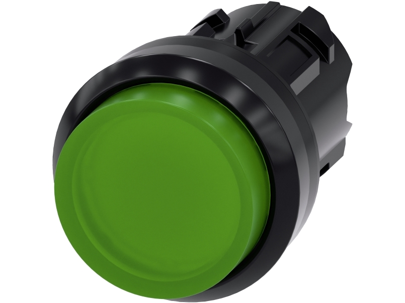 Siemens Leuchtdrucktaster, Gruen, 16 G, 50 Mm, 25 Mm, 25 Mm