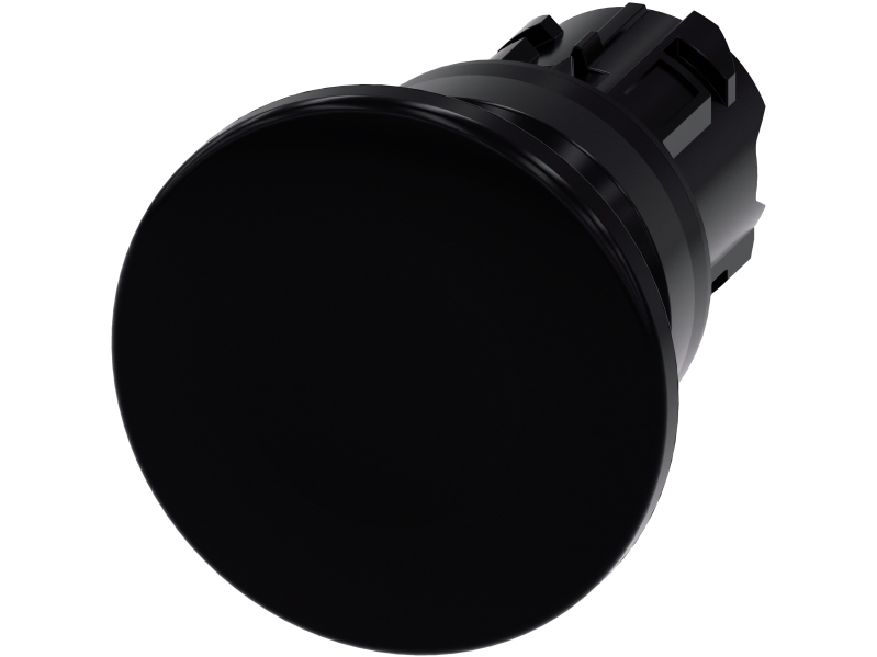 Siemens Pilzdrucktaster, 40Mm, Schwarz, 24 G, 100 Mm, 50 Mm, 50 Mm
