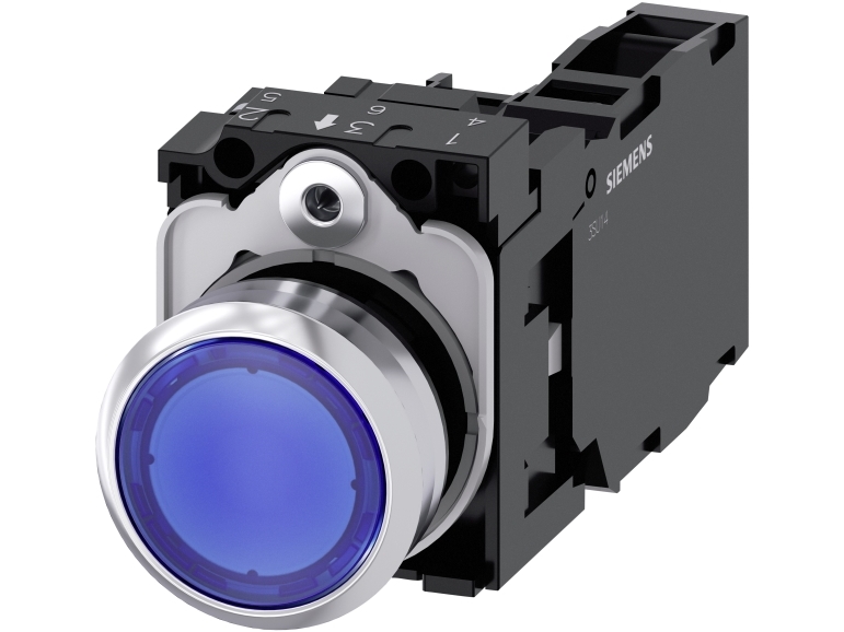 Drucktaster Licht 22Mm Rund Mit Hoher Blauer 1No1