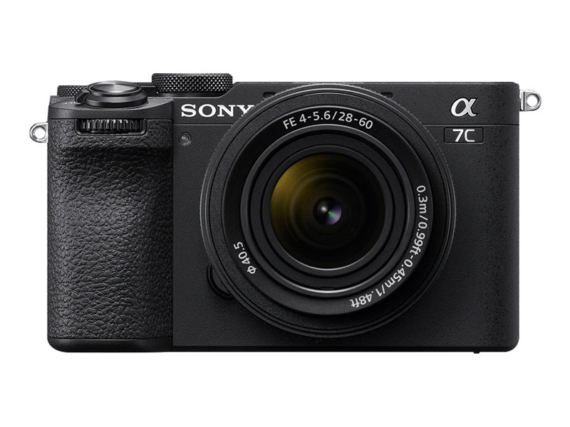 Sony a7C II ILCE-7CM2L - Digitalkamera - spejlløst - 33.0 MP - Full Frame - 4K / 60 fps - 2.1x optisk zoom 28 - 60 mm objektiv - Wi-Fi, Bluetooth - s