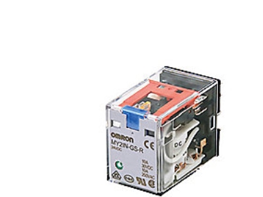 Relæ plug-in 14-ben MY4IN-GS-R DC24 4PDT 6 A mekanisk & LED indikator testknap 24 VDC