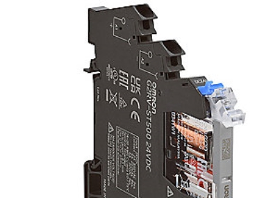 Slimline relæ 6 mm inklusiv sokkel SPDT 6 A push-in terminaler 24 VDC