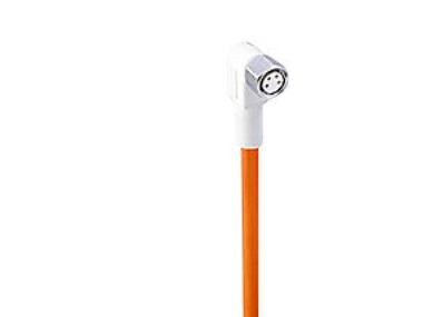 Kabel stik M12 polypropylen single ended ledningssæt hun vinklet 4 pole 2 m Y92E-S12PP4A 2M
