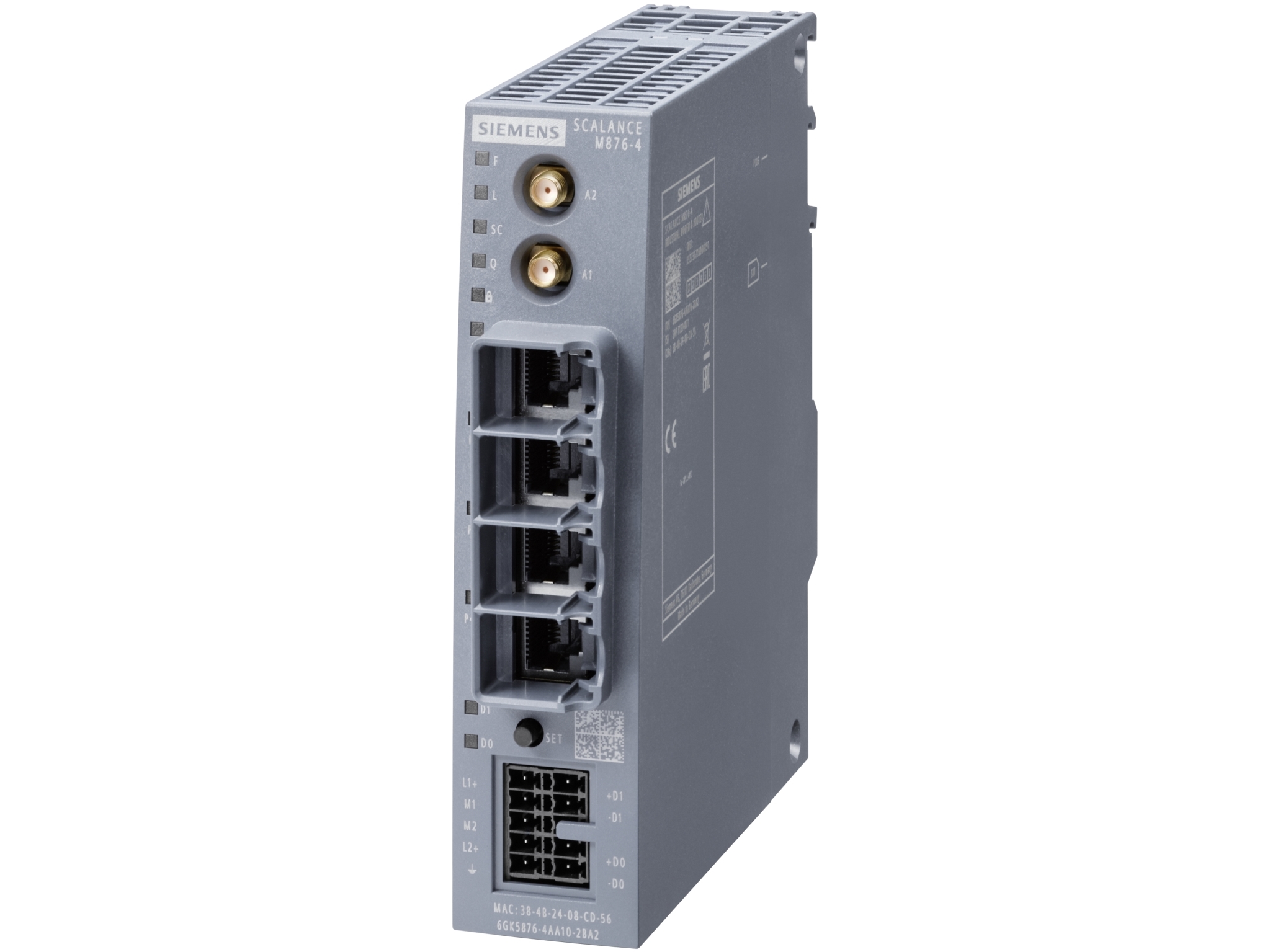 SCALANCE M876-4 4G router, til trådløs IP-kommunikation fra Ethernet-baserede programmerbare control