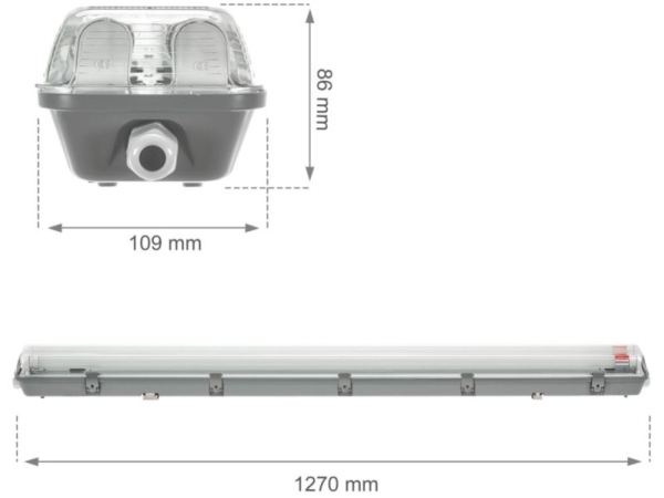 Spectrum Luminaire Led-Armaturer 2Xt8 G13 120 Cm Ip65