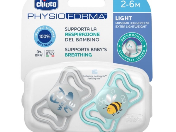 Chicco Physioforma Light Blau Silikon Schnuller 2-6M Chicco /2Pc.