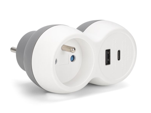 Montis Mt190-Wg Steckdose 1-Fach Mit Usb-A + Usb-C