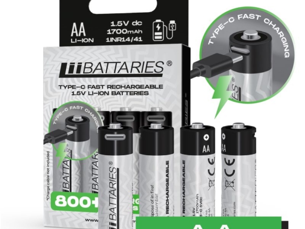 Liibatteries Li-On Akku-Aa-Batterien 4 Stk