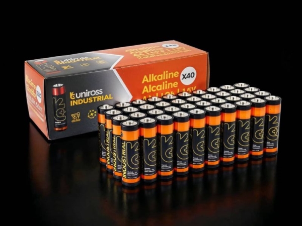 Uniross Industrial Alkaline LR06 batterier - 40 st.