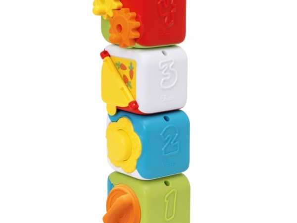 Chicco f&auml;rgglada byggklossar 2-i-1 (8058664188161)