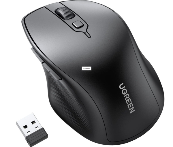 Ugreen Kabellose Ergonomische Computermaus Schwarz (Mu101)
