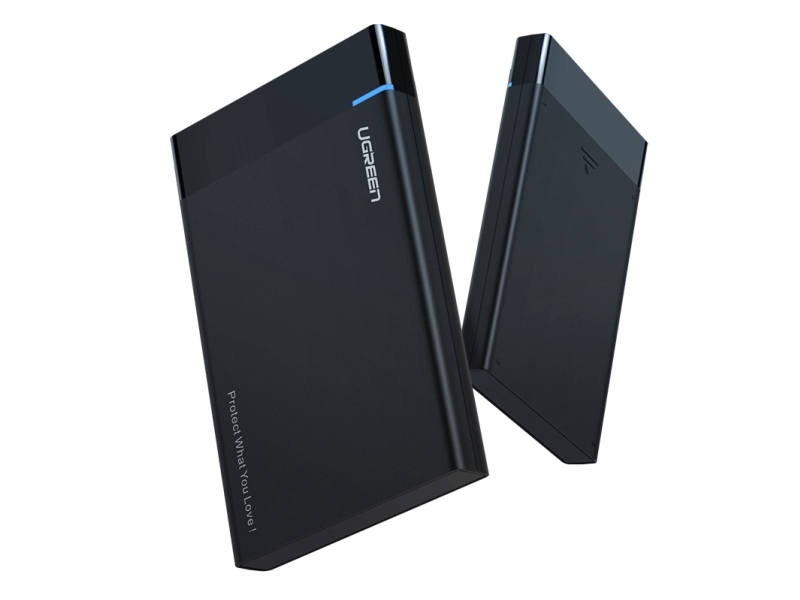 Ugreen Us221, Hdd/Ssd Kabinet, 2.5", Serial Ata Iii, Usb-Tilslutning, Sort