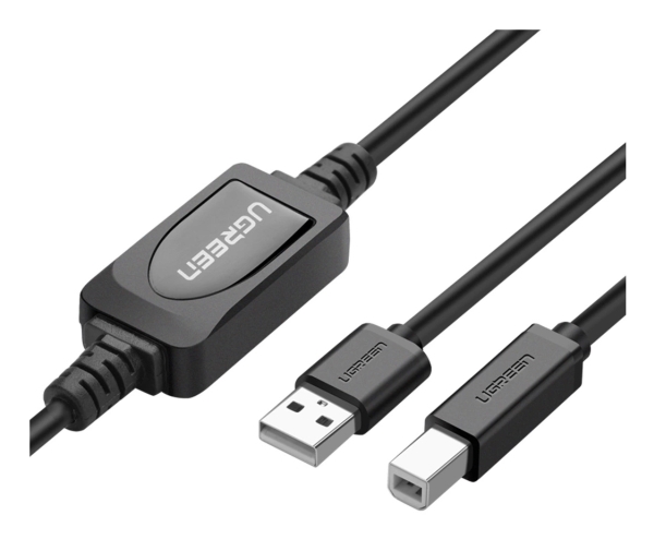 Ugreen Us122, 10 M, Usb A, Usb B, Usb 2.0, 0,48 Gbit/Sek., Sort