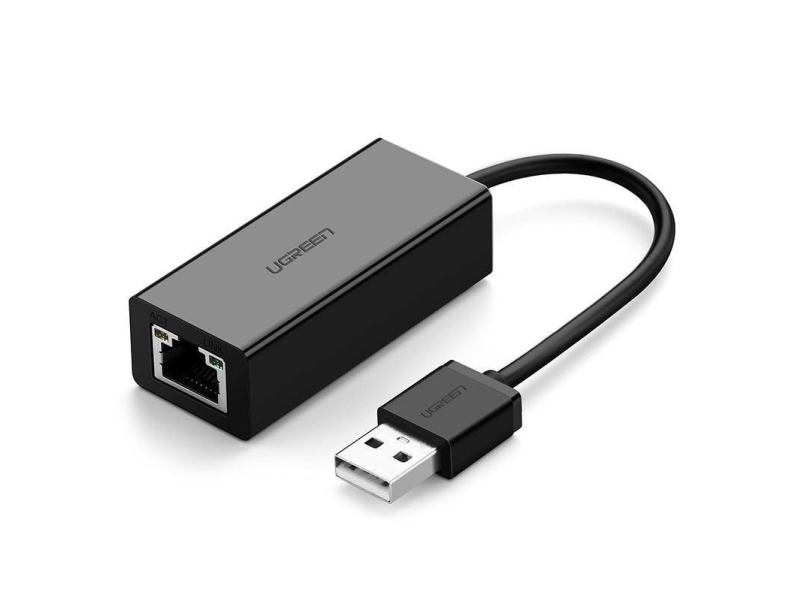 Produktfoto för Ugreen 20254, Kabel, USB, Ethernet, 100 Mbit/s, Svart