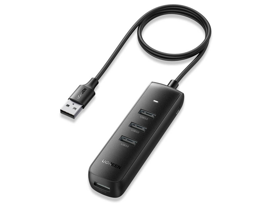 Usb Hub Ugreen Adapter 4In1 Ugreen Cm416 Usb Auf 4X Usb Hub 1M (Schwarz)