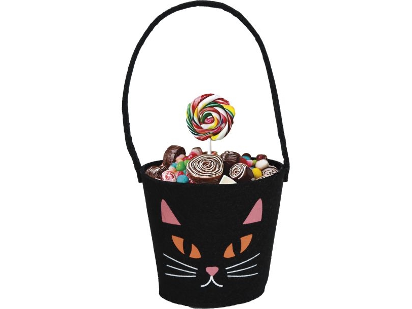 Katte slikkurv i filt, 10cm