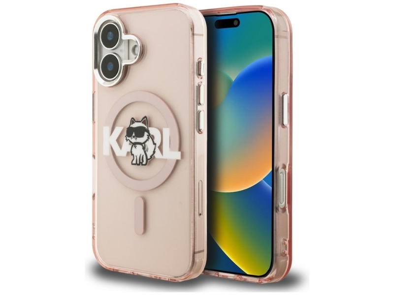 Etui Karl Lagerfeld Iml Choupette Sketch Logo Magsafe Til Iphone 16 – Lyserød