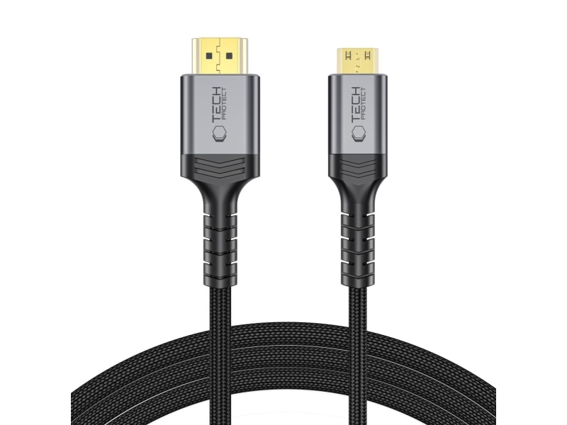 Tech-Protect Ultraboost Mini Hdmi Auf Hdmi 2.1 8K 60Hz Kabel 200 Cm - Schwarz